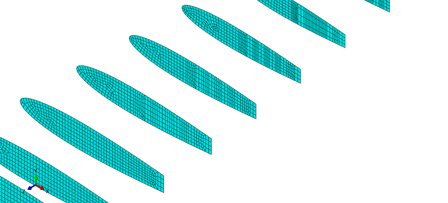 Middle section ribs mesh