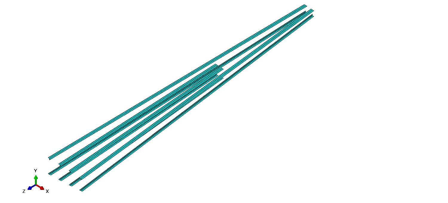 Overall stringers mesh